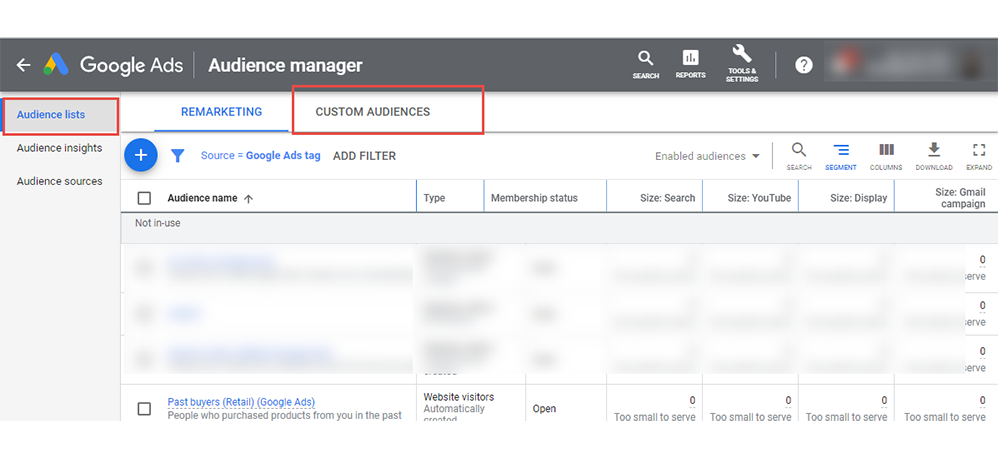 custom intent audiences