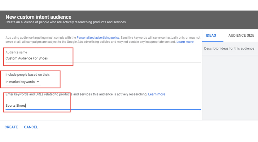 custom intent audiences