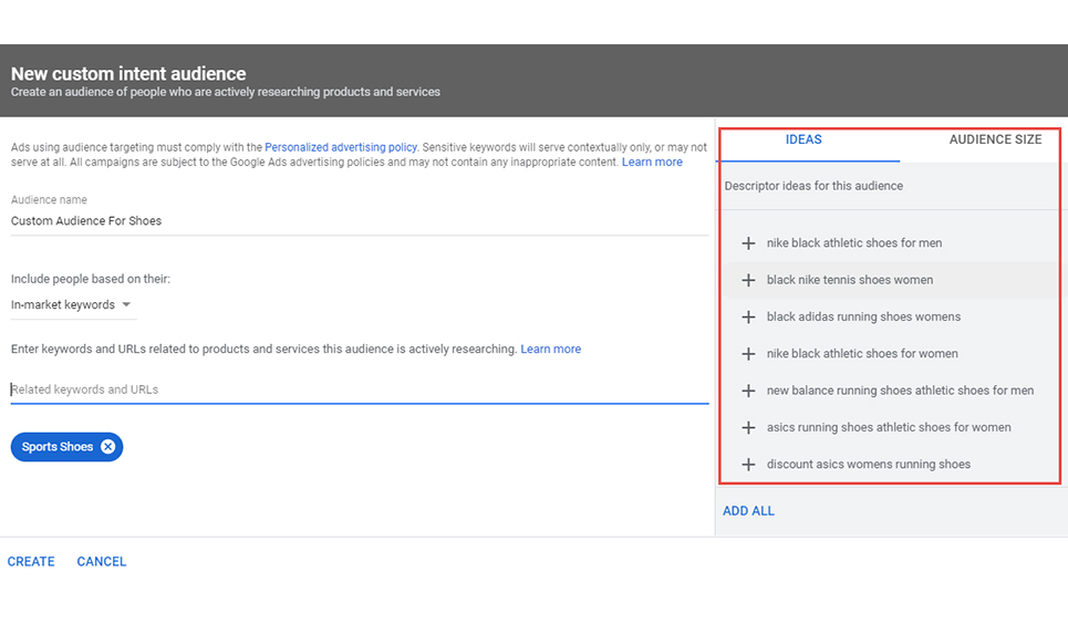 custom intent audiences