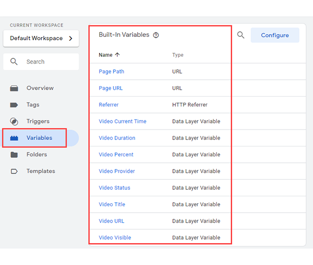 google tag manager example