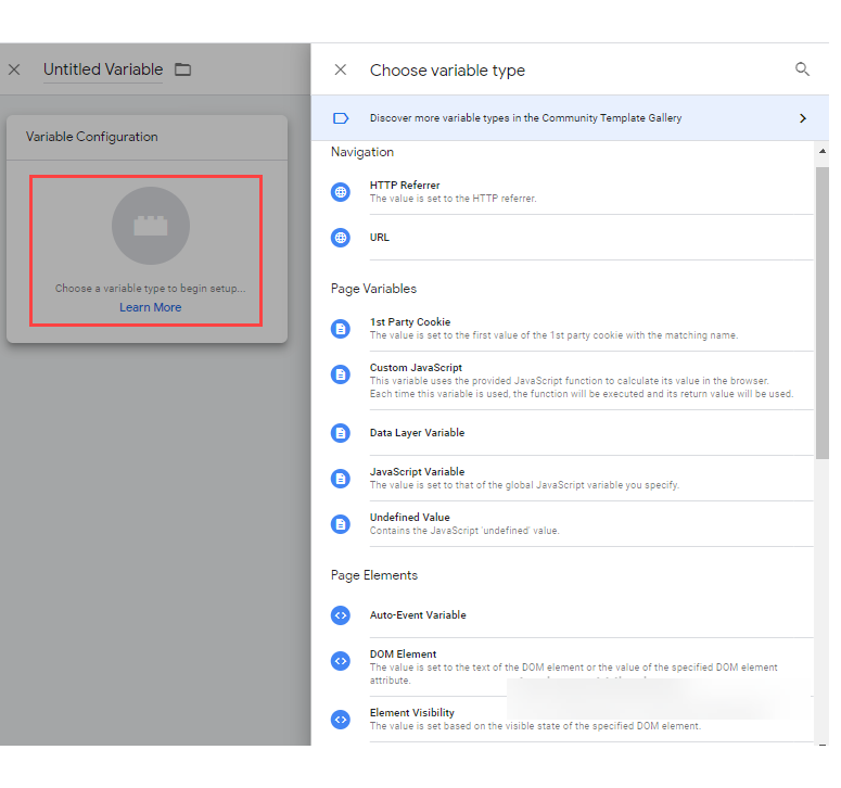 google tag manager example