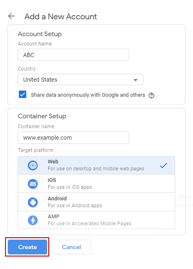 google tag manager example