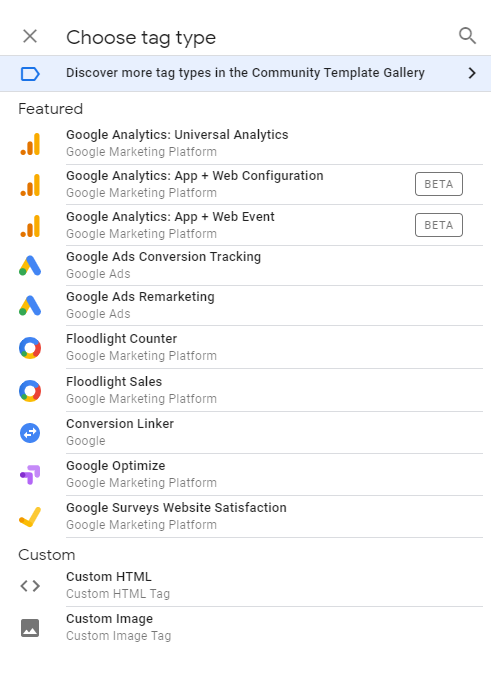 google tag manager example