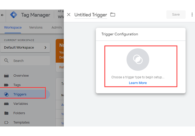 google tag manager example