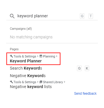google keyword planner update