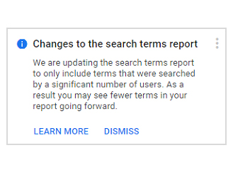 google search terms update