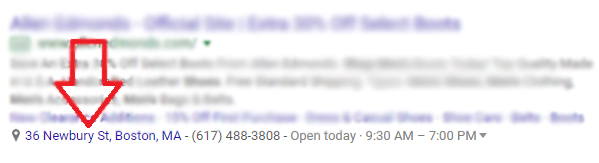 Google ads location extension