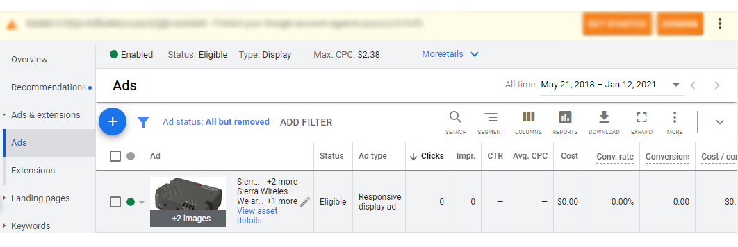 Google ads location extension