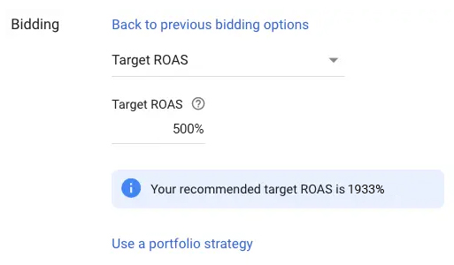 Google Ads Target ROAS