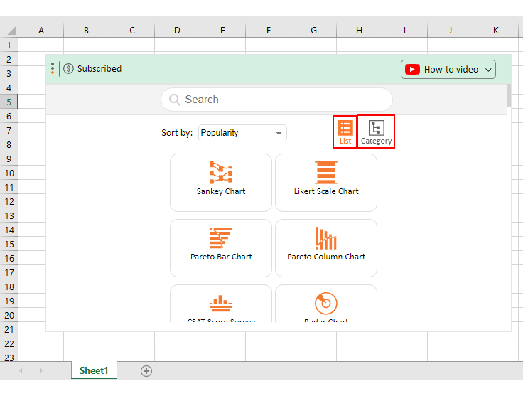 Slope chart in Excel