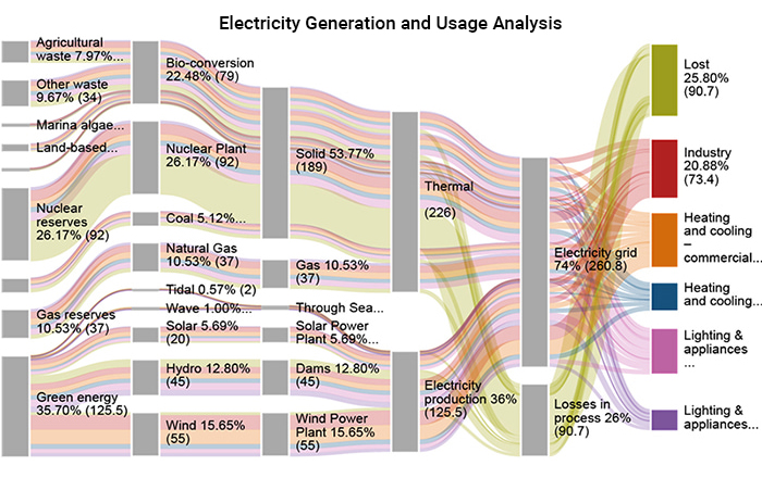 Energy flow diagram