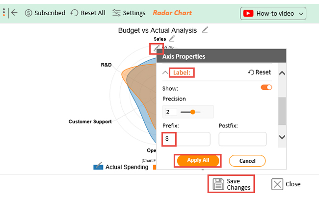 budget vs. actual Excel template