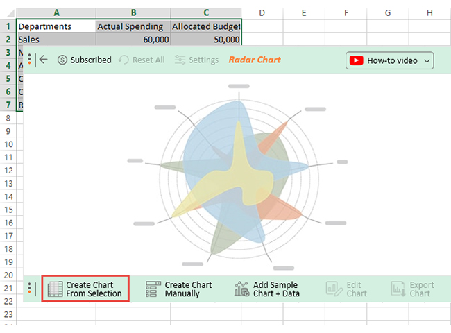 budget vs. actual Excel template