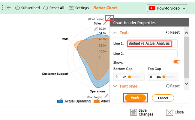 budget vs. actual Excel template