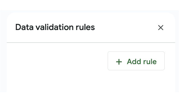 Data Validation in Google Sheets 3