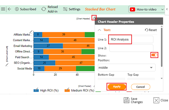 ROI in Excel 13