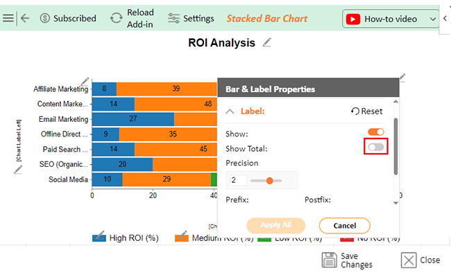 ROI in Excel 14