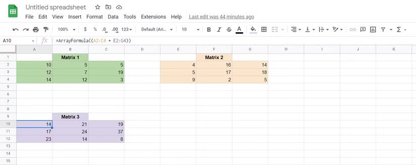 Use SUM Function in Google Sheets