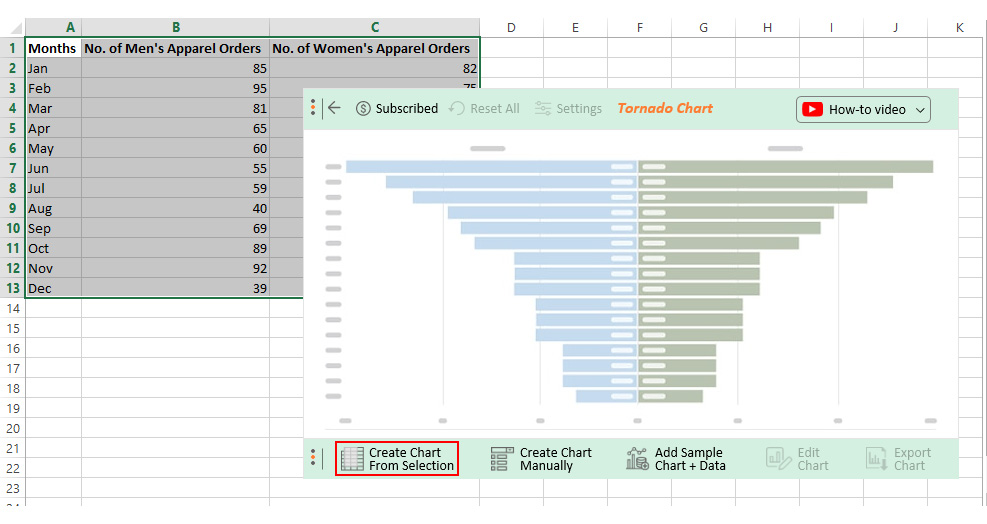 create tornado chart 1
