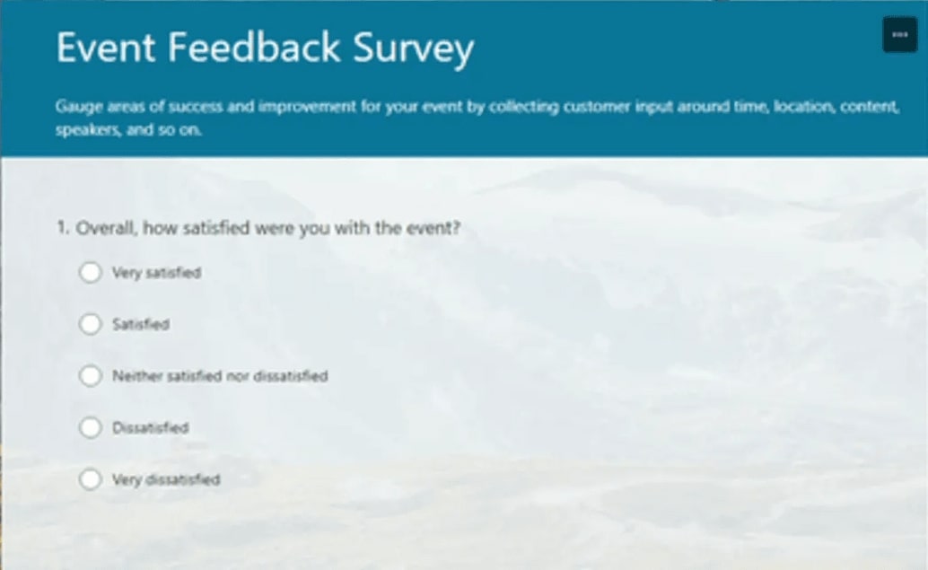 Event Feedback templates