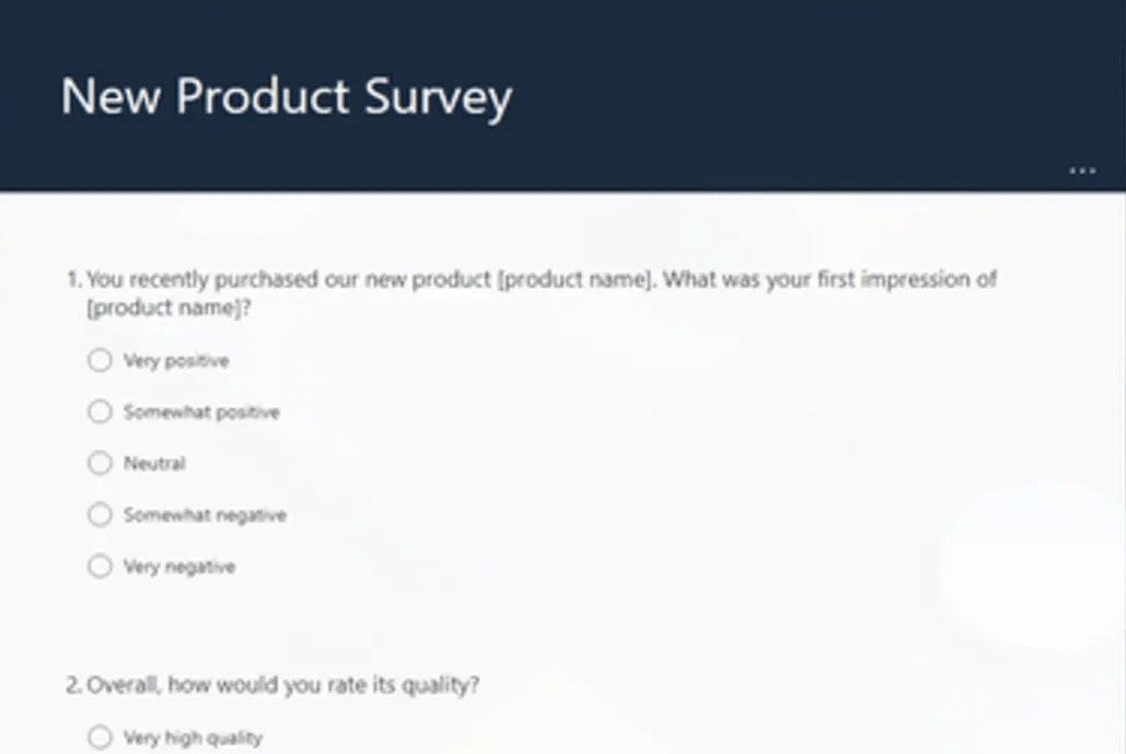 New Product Evaluation templates