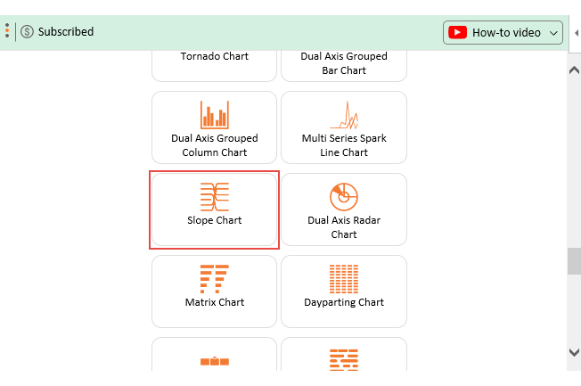 search slope chart in excel